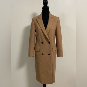 MSGM Coat Women’s Size 40/Small Camel Brown Double Breasted Wool Blend Coat